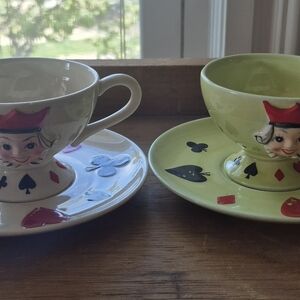Queen of Hearts Teacup and Saucer Set
